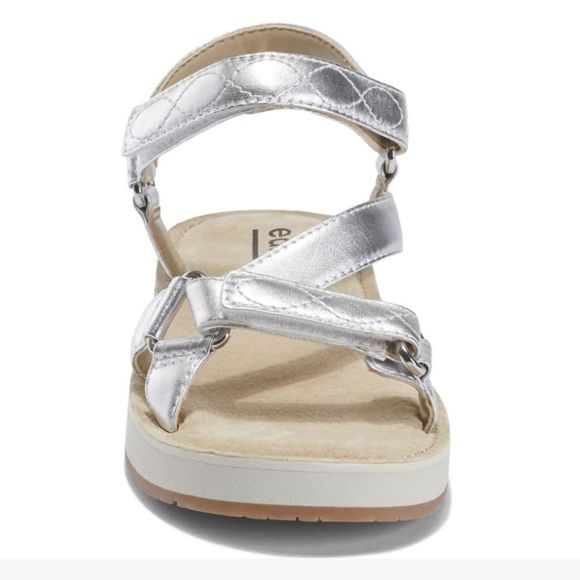 Earth Saba Silver Leather Walking shoes with Velcro closure and reinforced arch - Picture 10 of 11